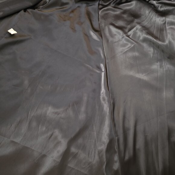 Synergy Long Black Leather Ladies Coat - Picture 10 of 12